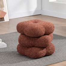 Zinnia Chenille Swivel Ottoman